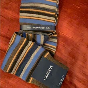 Cremieux Merino Wool Striped Socks